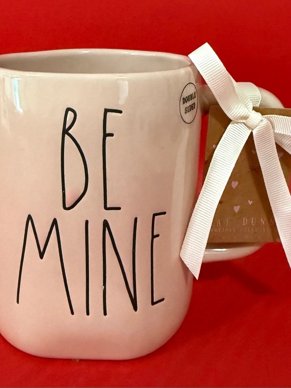 Rae Dunn Artisan Collection By Magenta WORLDS BEST MOM Ceramic Mug Pink In & Out